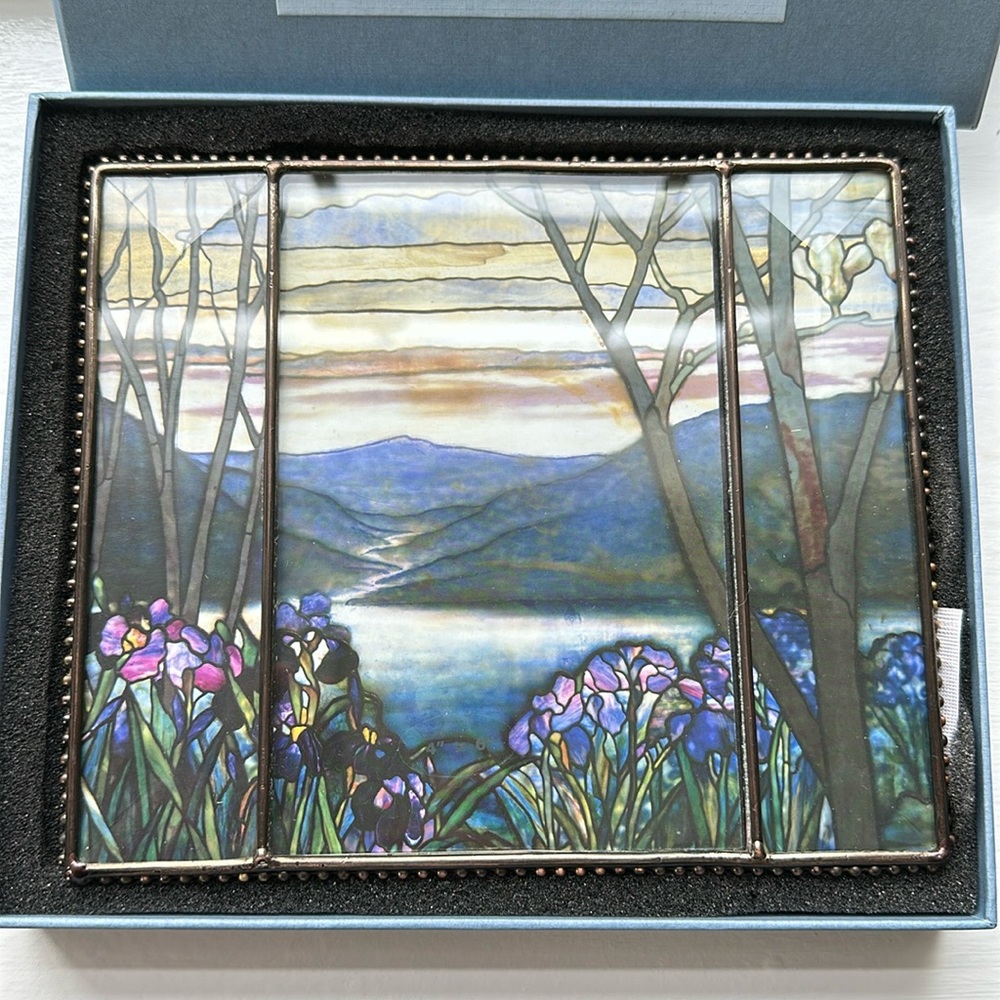 Tiffany Magnolias and Irises Frame